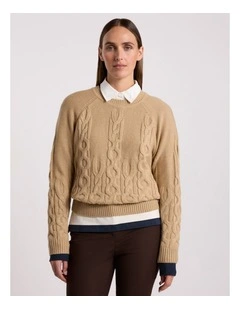 Gianna Cable Knit in Camel