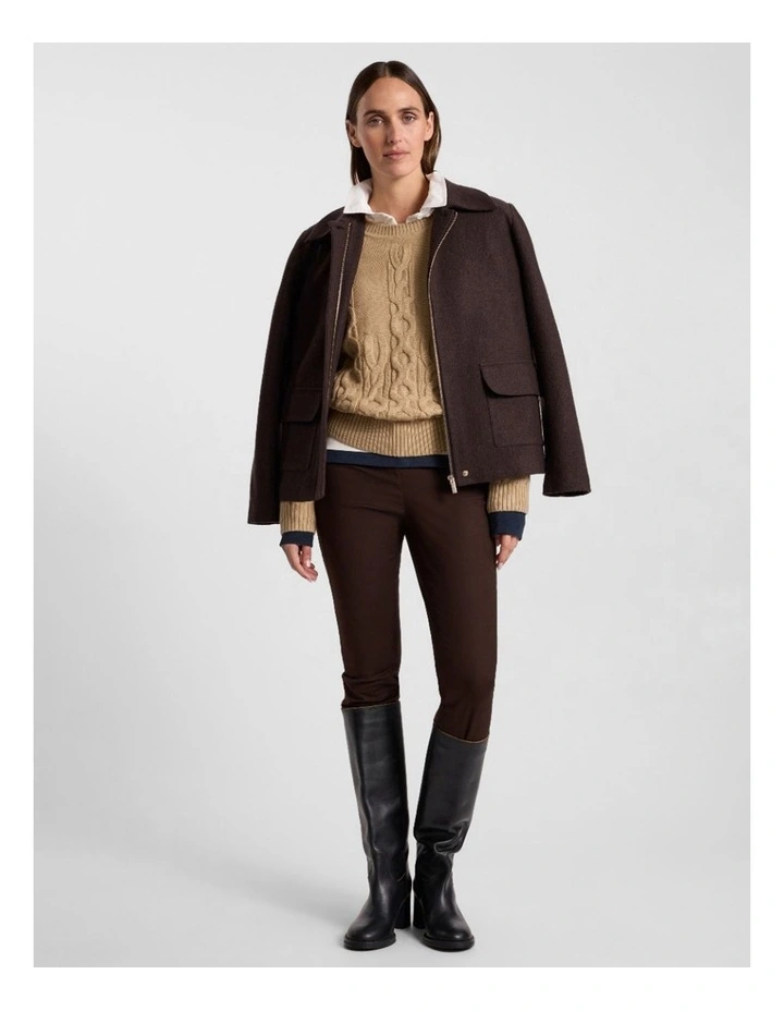 Gianna Cable Knit in Camel image 2