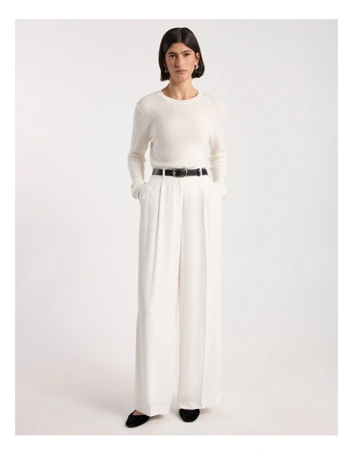 Nora Wool Blend Knit in Ivory image 1
