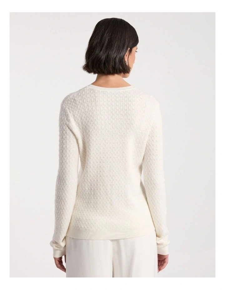 Nora Wool Blend Knit in Ivory image 4