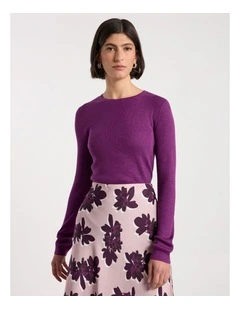 Danae Silk Cotton Knit in Violet