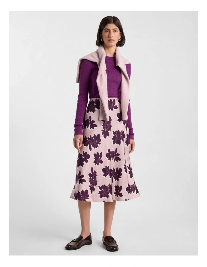 Danae Silk Cotton Knit in Violet image 2