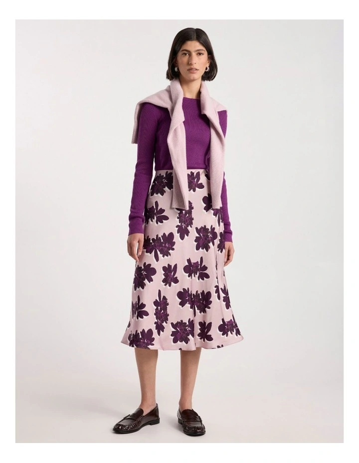 Danae Silk Cotton Knit in Violet image 2