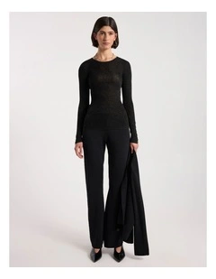 Doris Merino Knit in Black Sparkle