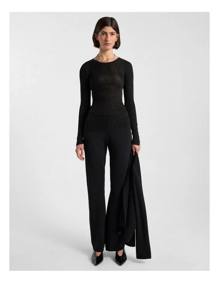 Doris Merino Knit in Black Sparkle image 2