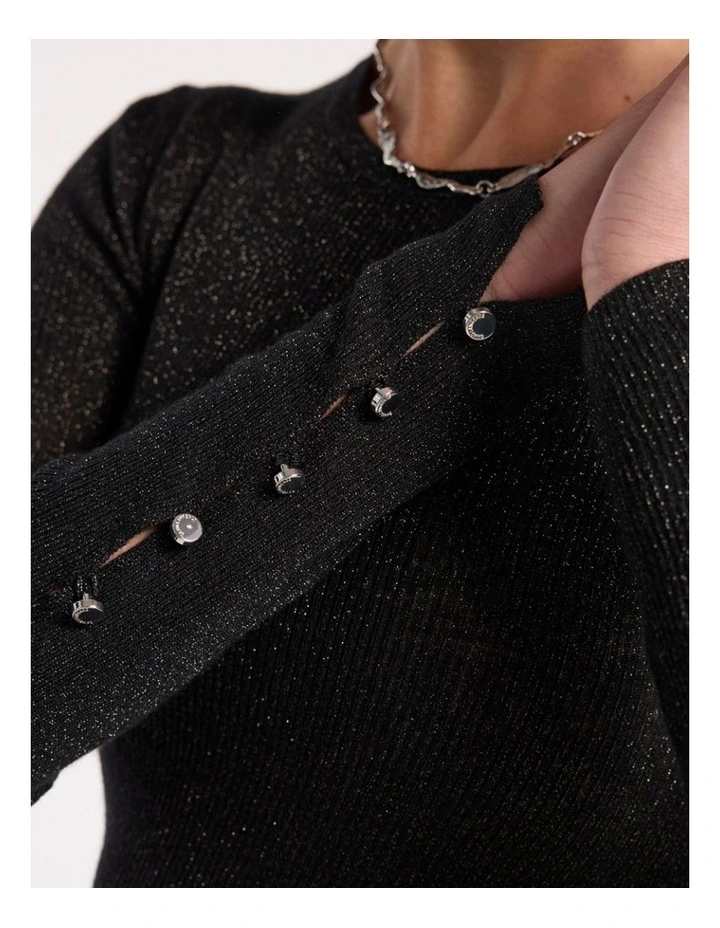 Doris Merino Knit in Black Sparkle image 3