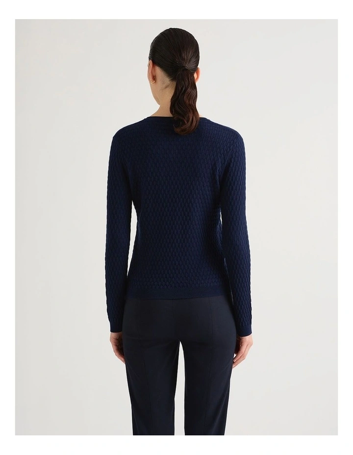 Nola Wool Blend Knit in Navy image 3