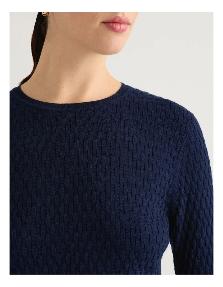 Nola Wool Blend Knit in Navy image 4