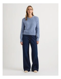 Everett Wool Blend Knit in Storm Blue