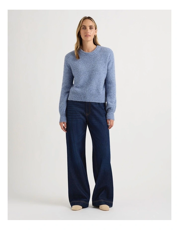 Everett Wool Blend Knit in Storm Blue image 1
