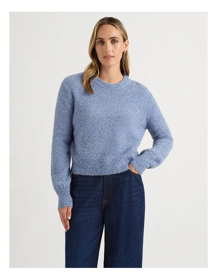 Everett Wool Blend Knit in Storm Blue image 2