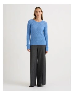 Demi Cashmere Knit in Provence Blue
