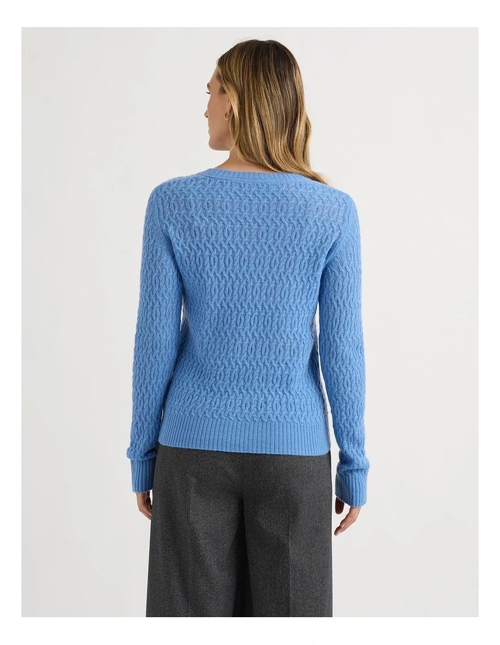 Demi Cashmere Knit in Provence Blue image 3