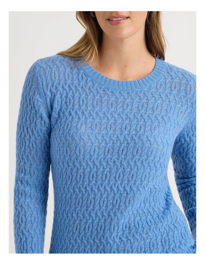 Demi Cashmere Knit in Provence Blue image 4