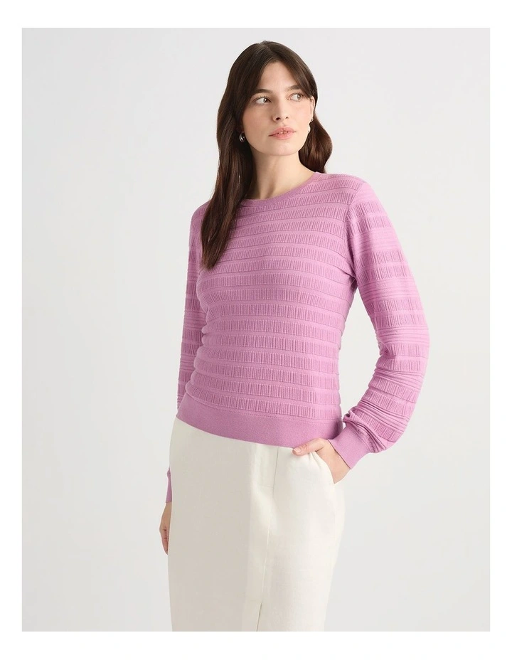 Nessie Cotton Knit in Mauve image 2
