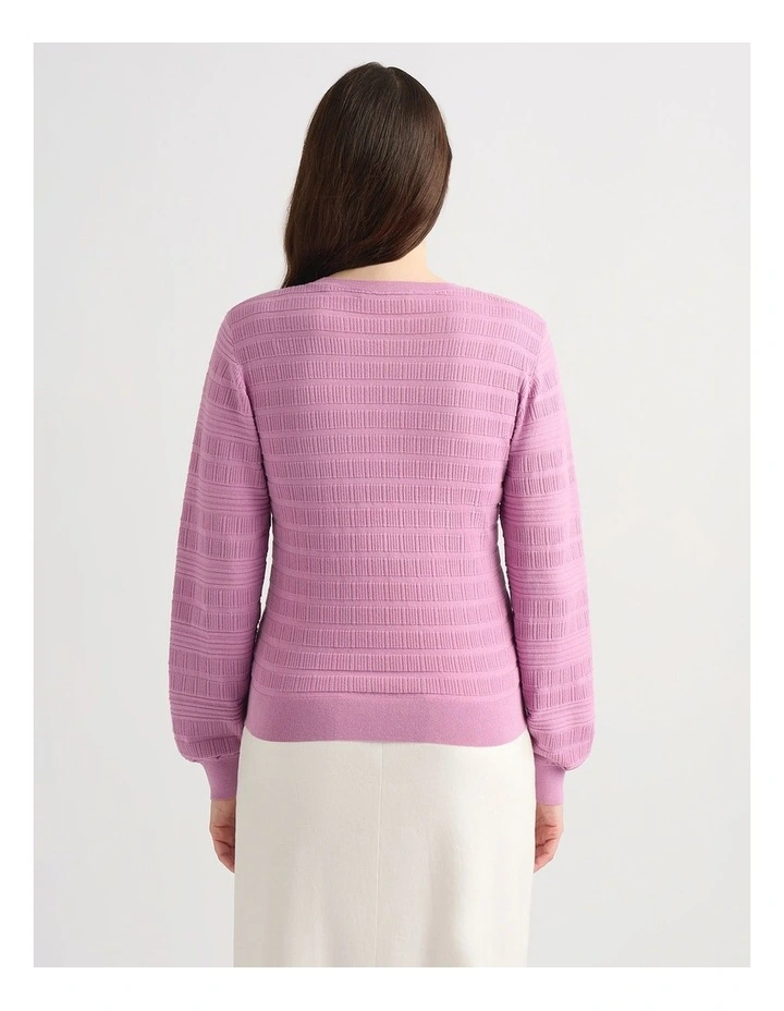 Nessie Cotton Knit in Mauve image 3