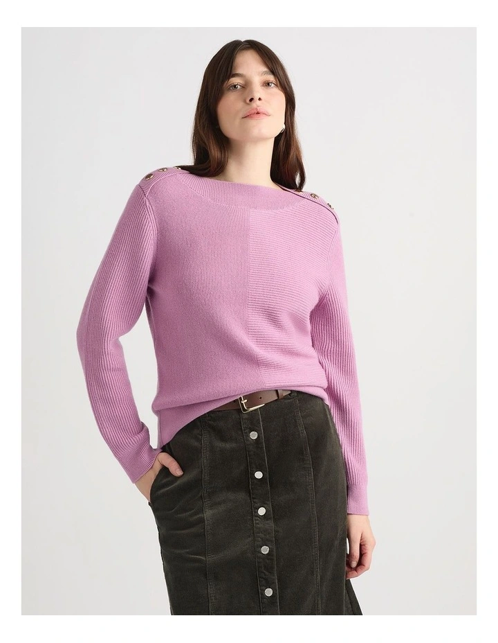 Odette Merino Knit in Mauve image 2