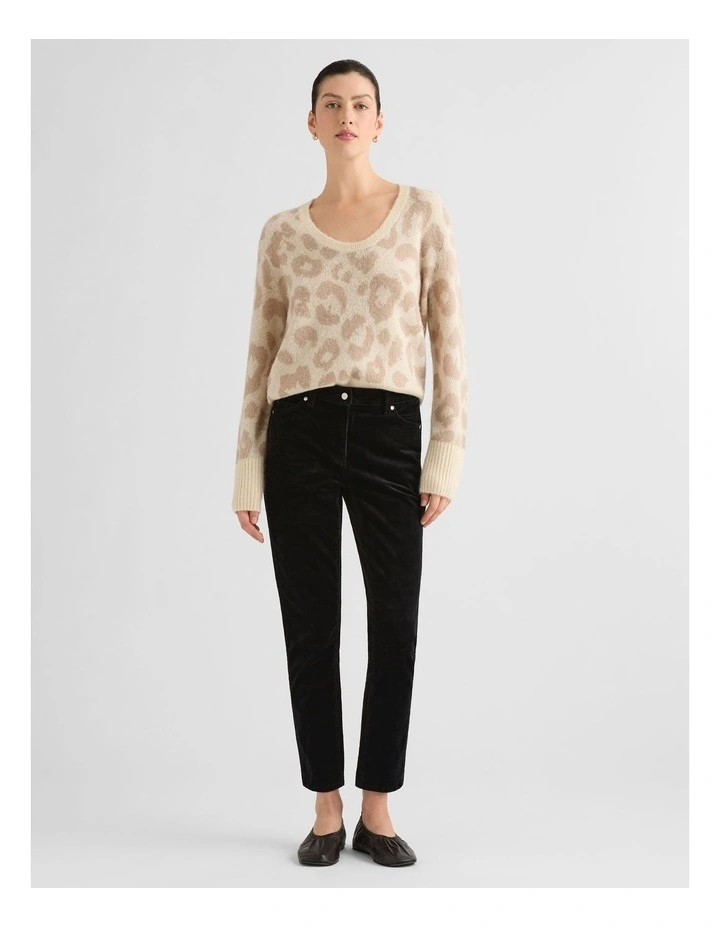 Kyha Animal Jacquard Knit in Ivory Multi image 2