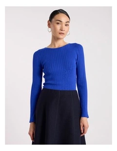 Mikka Rib Knit in Royale Blue