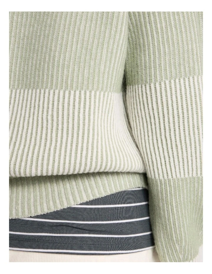 Lottie Merino Knit in Mojito Green Stripe image 4
