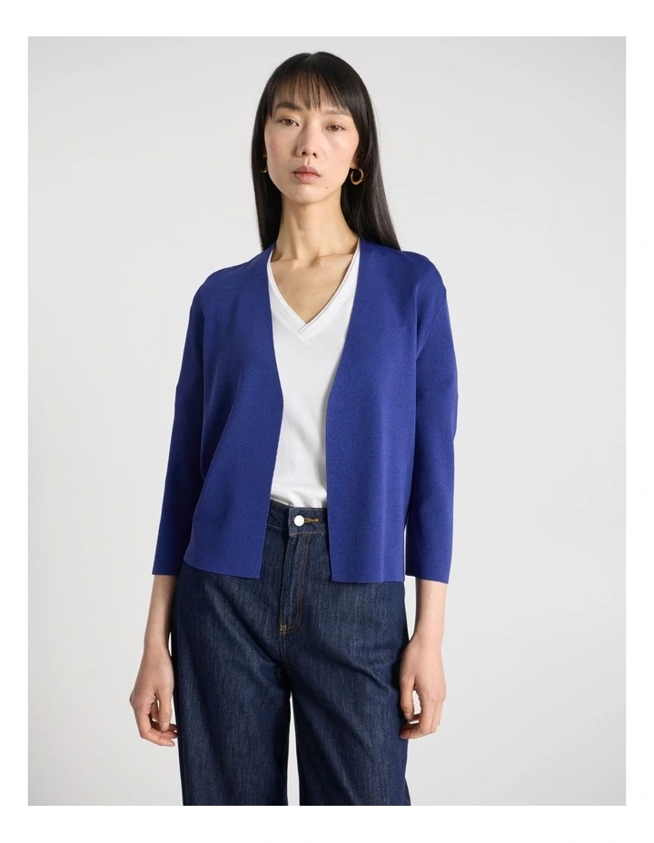 Jaxx Knit Cardigan in Sapphire Blue image 1