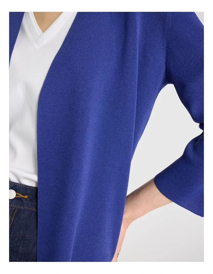 Jaxx Knit Cardigan in Sapphire Blue image 4