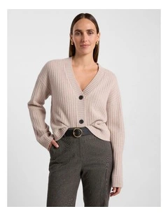 Zulu Merino Cardigan in Pebble