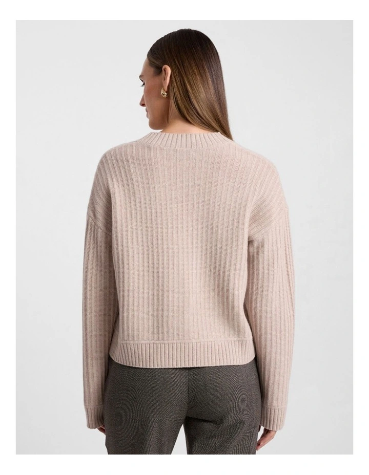 Zulu Merino Cardigan in Pebble image 3