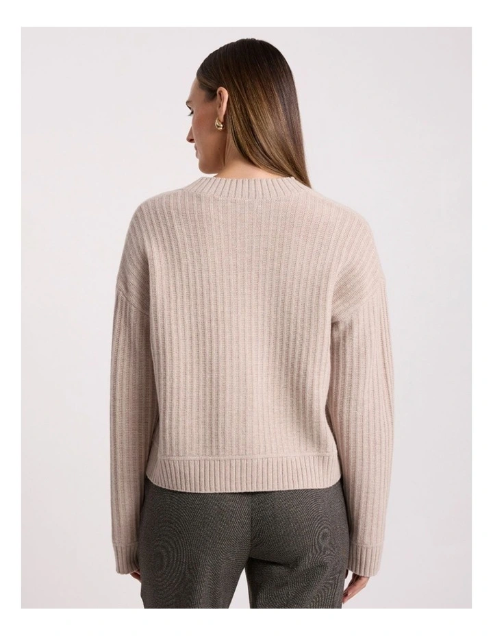 Zulu Merino Cardigan in Pebble image 3