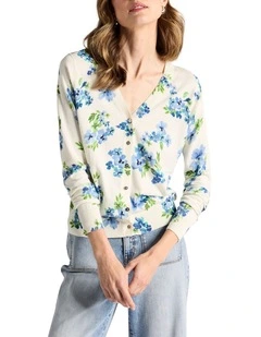Jacinda Csc Cardigan in Ivory Multi