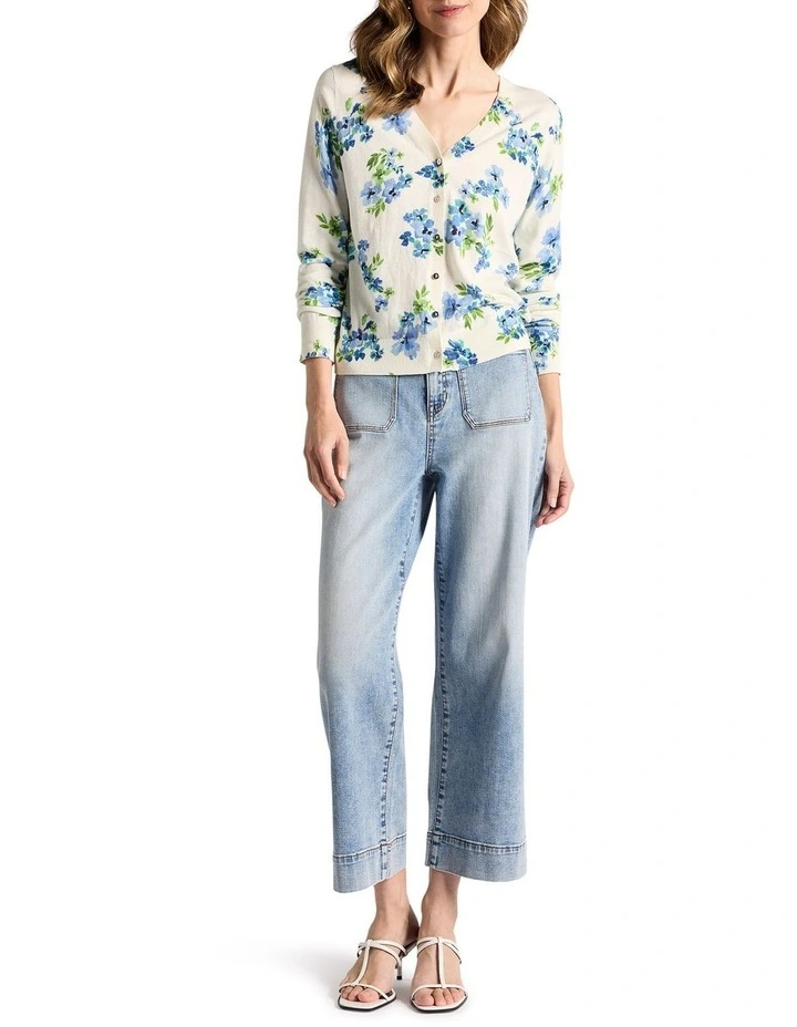 Jacinda Csc Cardigan in Ivory Multi image 2