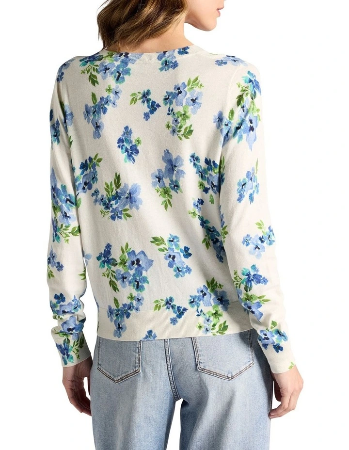 Jacinda Csc Cardigan in Ivory Multi image 4