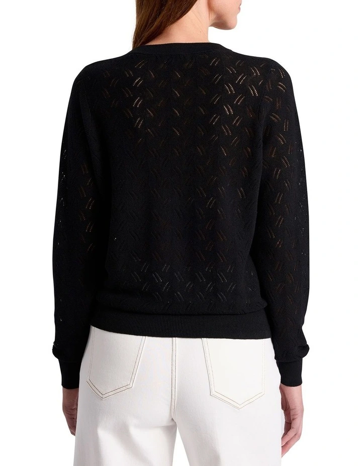 Elphaba Linen Cardigan in Black image 4