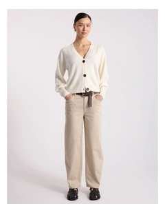 Carista Merino Cardigan in Ivory