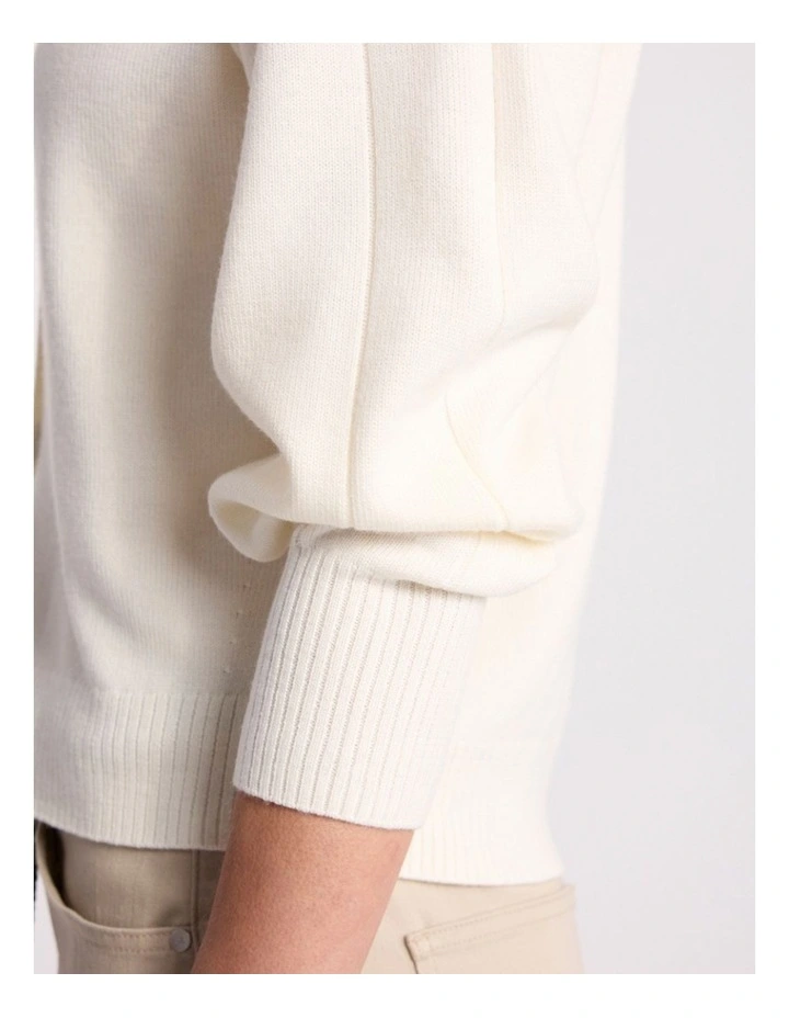 Carista Merino Cardigan in Ivory image 3