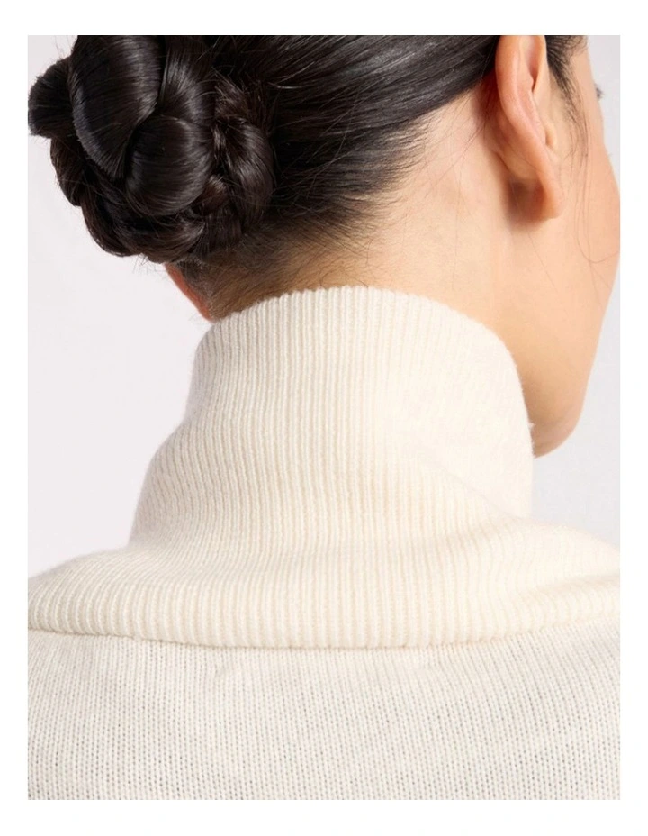 Eros Merino Polo Knit in Ivory image 4