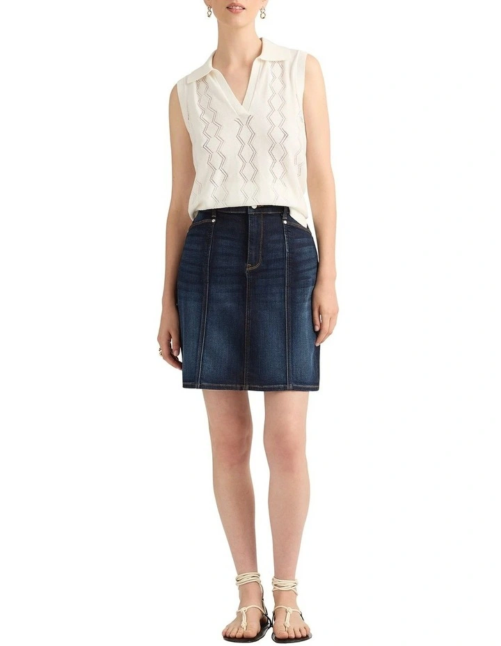 Marley Knit Polo in White image 3