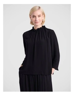 Merle Viscose Blouse in Black
