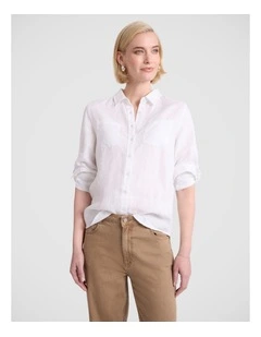 Elias Linen Shirt in White