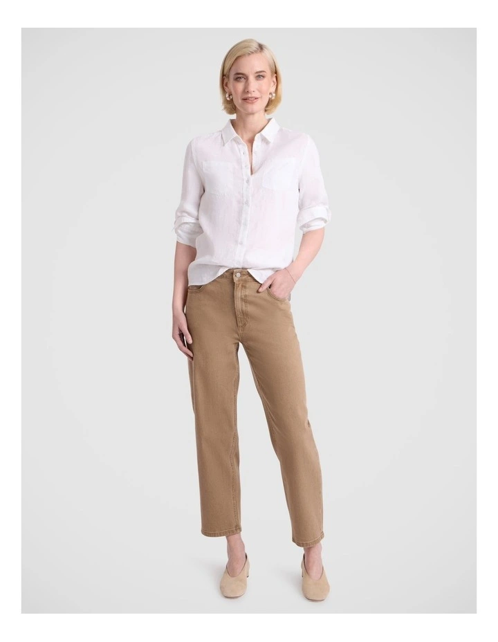 Elias Linen Shirt in White image 1