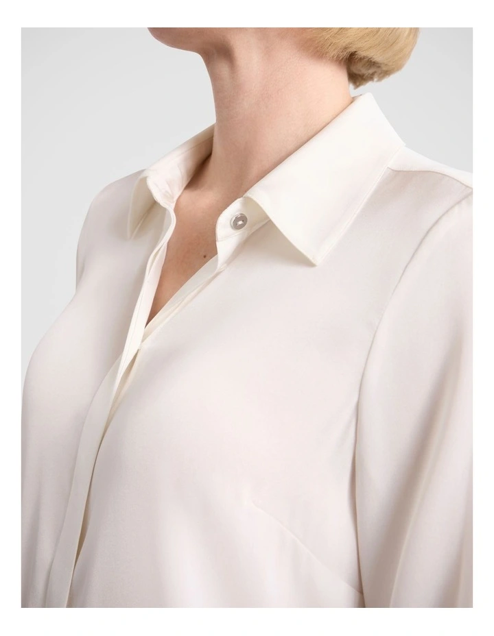 Bena Silk Shirt in Ivory image 3