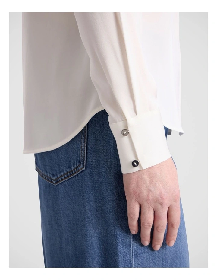 Bena Silk Shirt in Ivory image 4