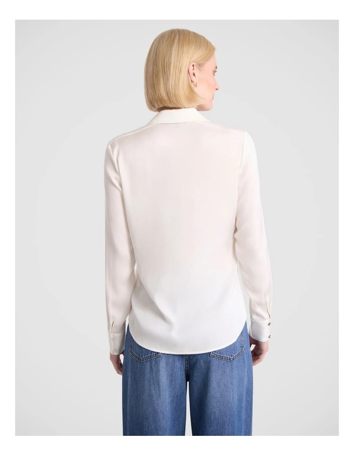 Bena Silk Shirt in Ivory image 5