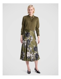 Bena Silk Shirt in Fern