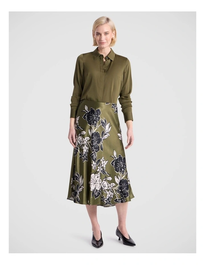 Bena Silk Shirt in Fern image 1