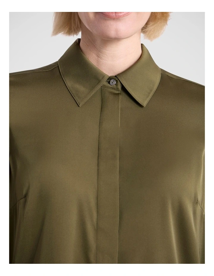 Bena Silk Shirt in Fern image 3