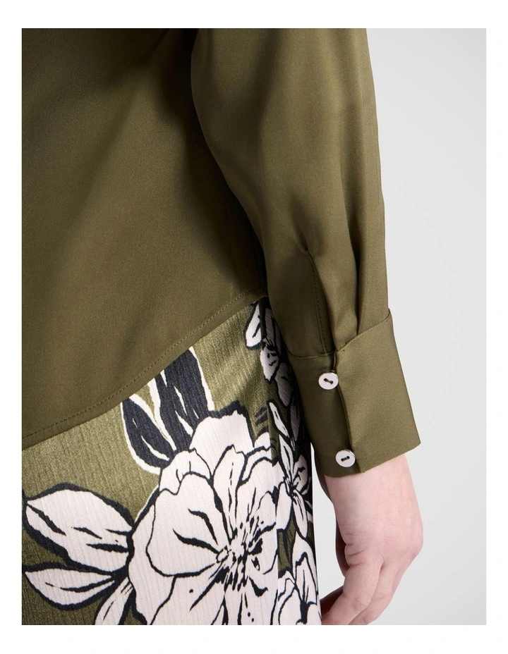 Bena Silk Shirt in Fern image 4
