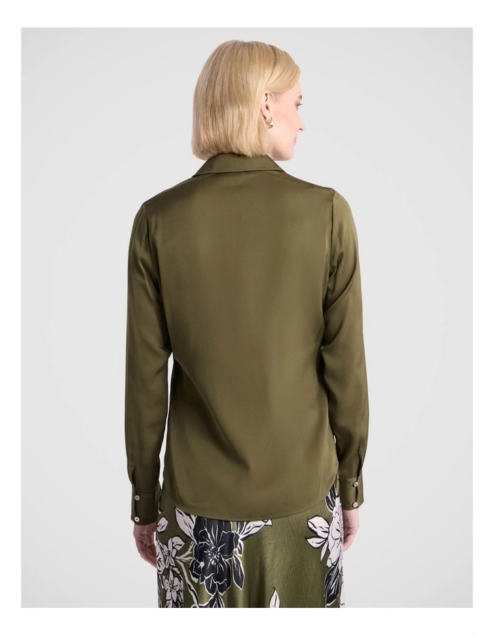 Bena Silk Shirt in Fern image 5