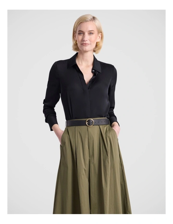 Bena Silk Shirt in Black image 1