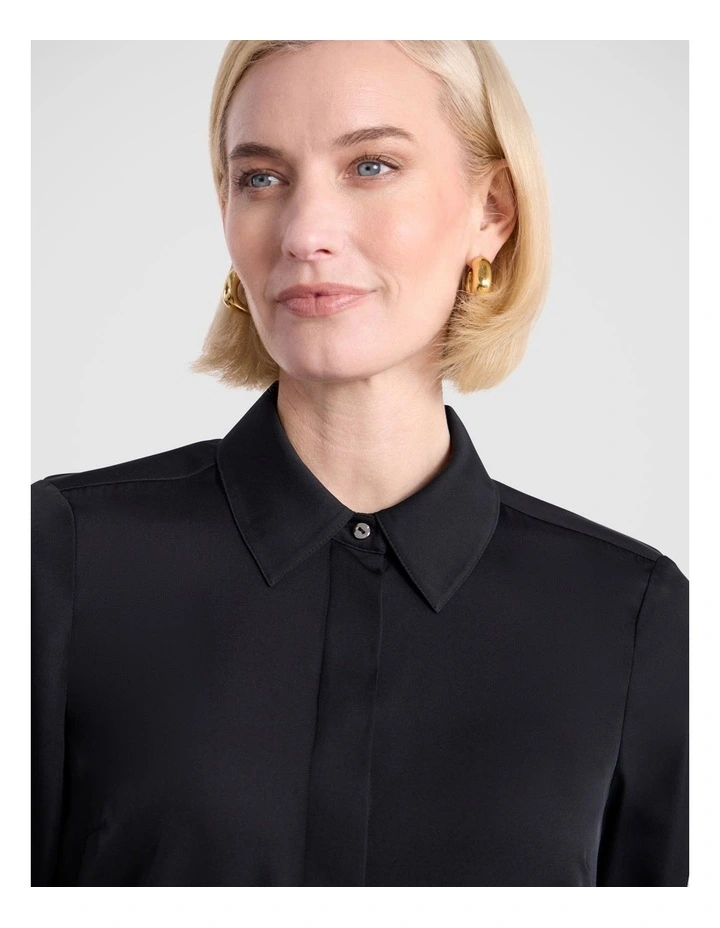 Bena Silk Shirt in Black image 3
